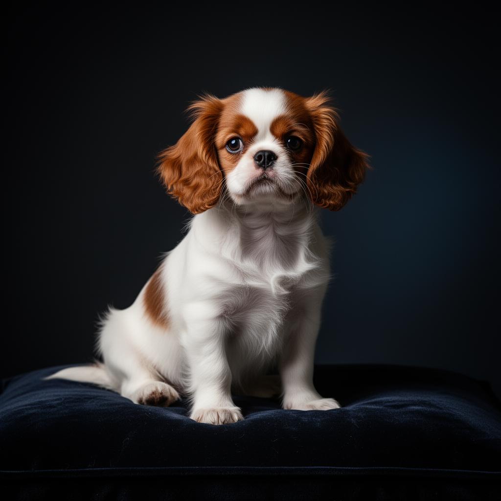 English Toy Spaniel pedigree portrait — England, 17th c. royal court