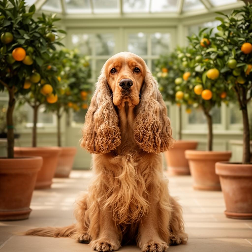 English Cocker Spaniel pedigree portrait — England, 19th c. sporting gentry
